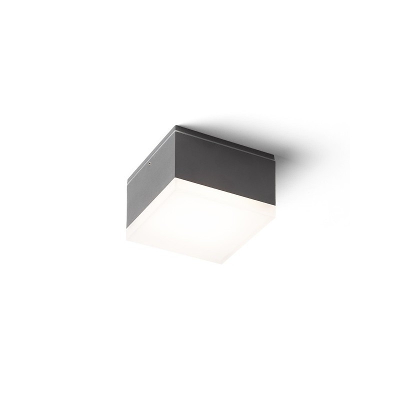 RENDL ORIN SQ stropná antracitová satinovaný akrylát 230V LED 10W IP54 3000K R13629