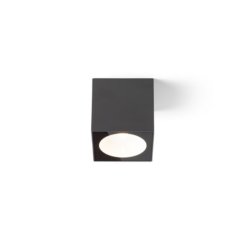 RENDL SENZA SQ stropná antracitová číre sklo 230V LED 6W IP65 3000K R13625