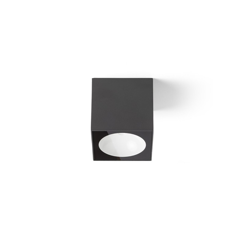 RENDL SENZA SQ stropná antracitová číre sklo 230V LED 6W IP65 3000K R13625