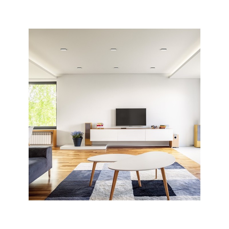 RENDL BJORK SQ 9 zápustné svietidlo čierna 230V LED 6W 3000K R13589