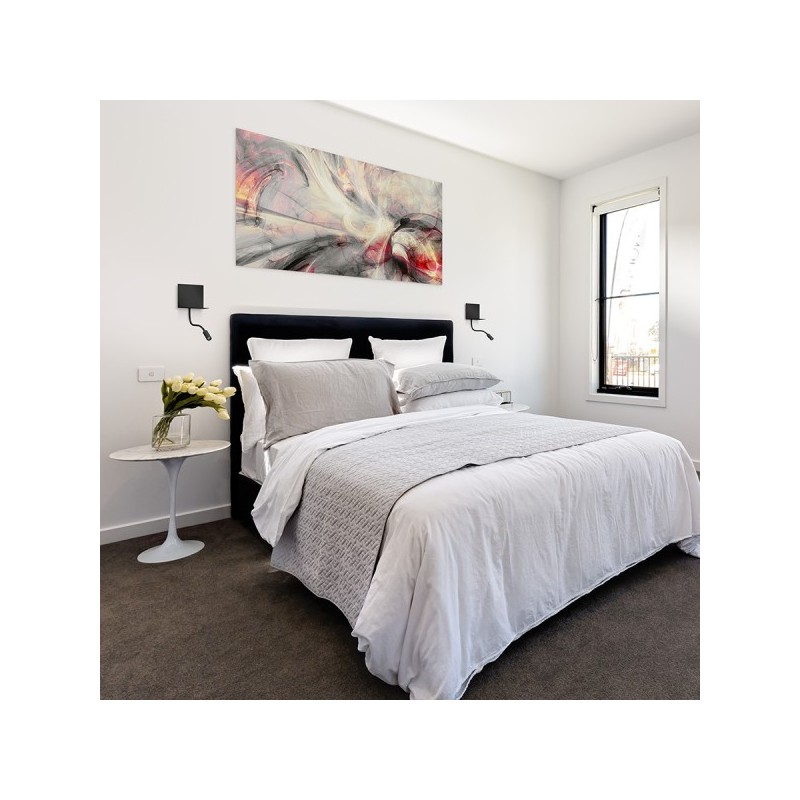 RENDL ROSTAM nástenná s USB čierna  230V LED 2x3W  3000K R13571