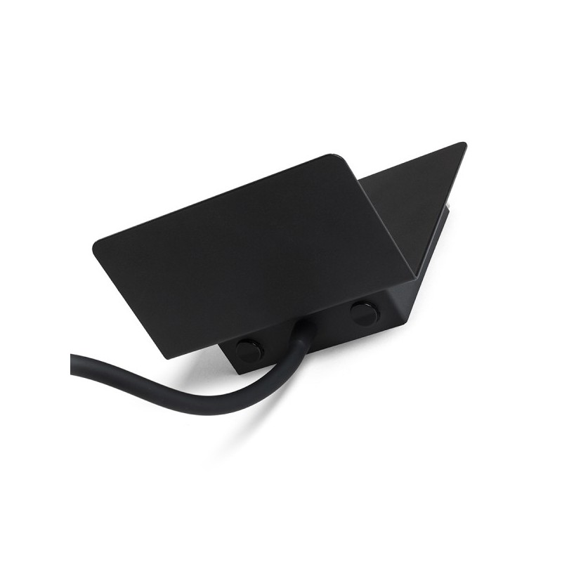 RENDL ROSTAM nástenná s USB čierna  230V LED 2x3W  3000K R13571