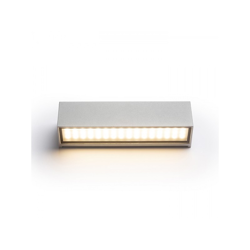 RENDL CAMARGUE nástenná striebornosivá satinované sklo 230V LED 6W IP65  3000K R13527