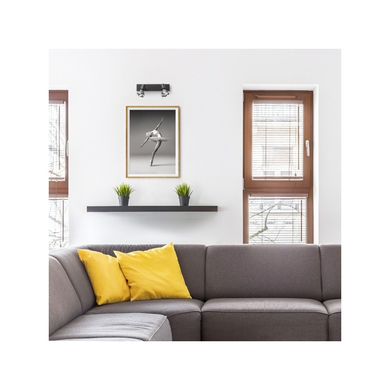 RENDL TRICA II nástenná čierna  230V GU10 2x25W R13374