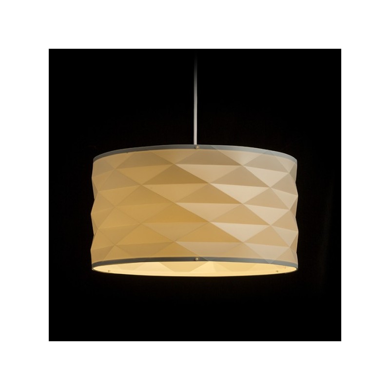 RENDL EZRA 40 závesná biele PVC/sivá  230V E27 15W R13319