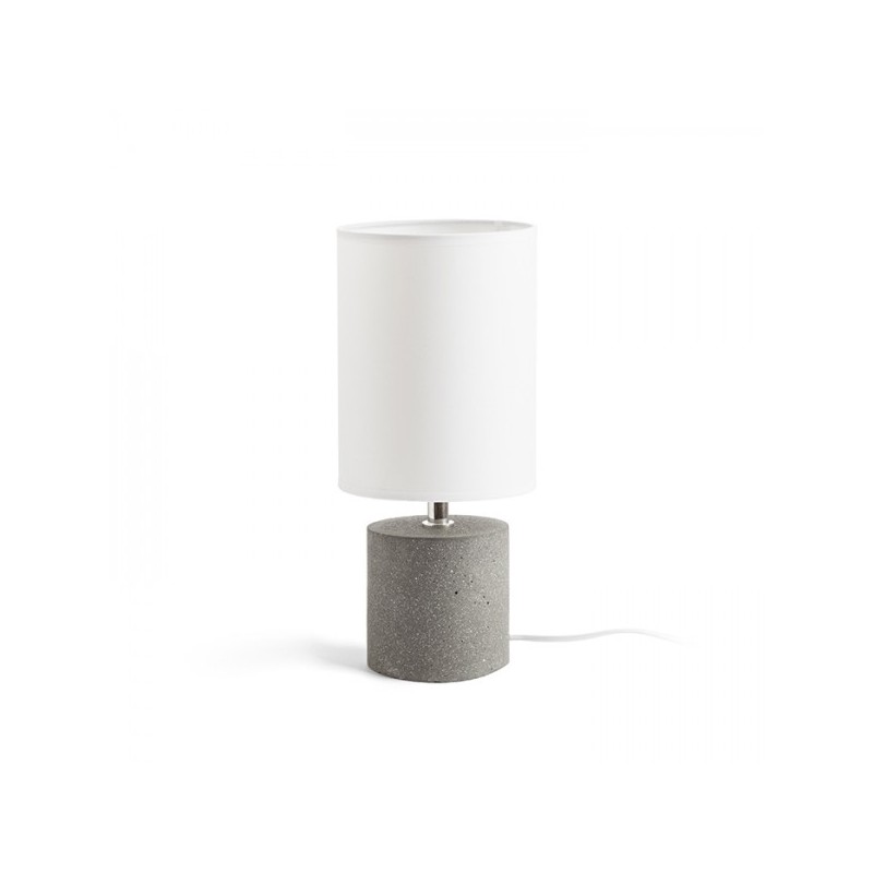 RENDL CAMINO stolná s tienidlom biela cement 230V E27 28W R13295