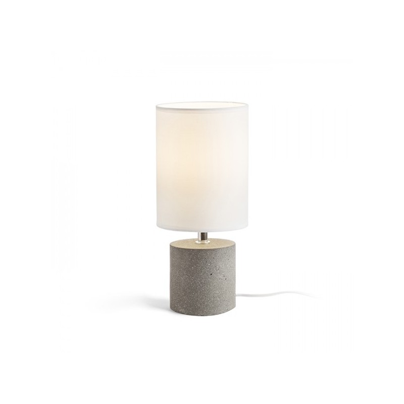 RENDL CAMINO stolná s tienidlom biela cement 230V E27 28W R13295