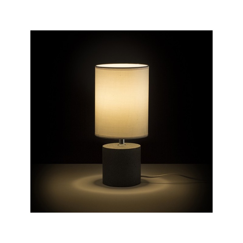 RENDL CAMINO stolná s tienidlom biela cement 230V E27 28W R13295