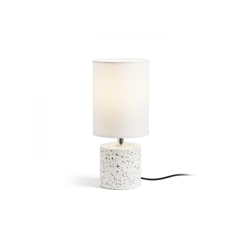 RENDL CAMINO stolná s tienidlom biela dekor teraso 230V E27 28W R13294