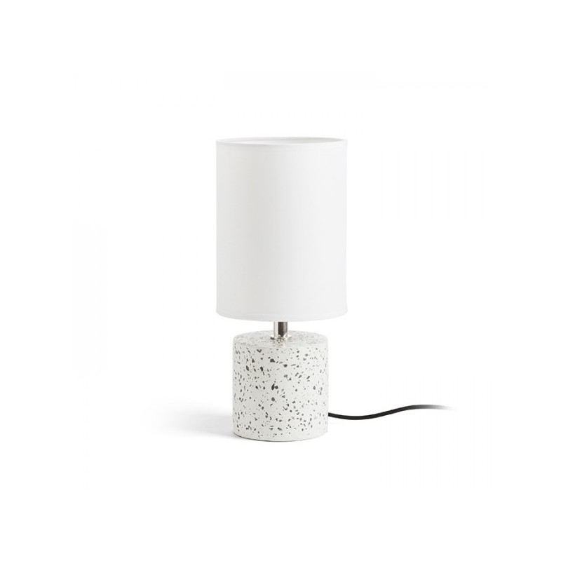 RENDL CAMINO stolná s tienidlom biela dekor teraso 230V E27 28W R13294