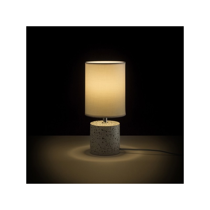 RENDL CAMINO stolná s tienidlom biela dekor teraso 230V E27 28W R13294