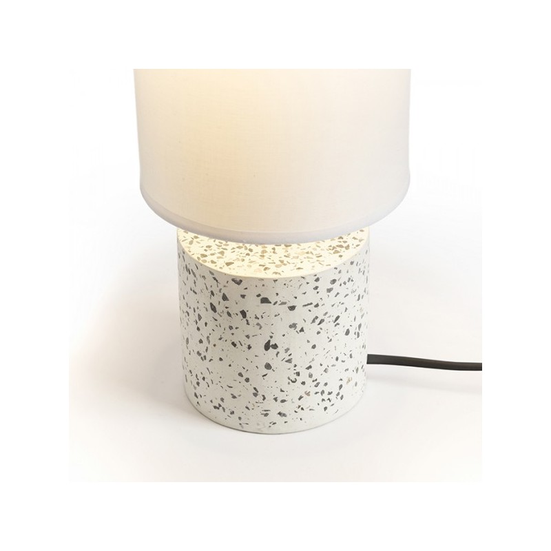 RENDL CAMINO stolná s tienidlom biela dekor teraso 230V E27 28W R13294
