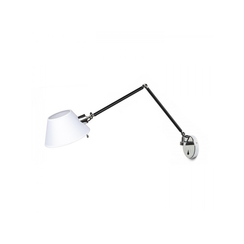 RENDL MONTANA nástenná biela/čierna chróm 230V E27 28W R13282