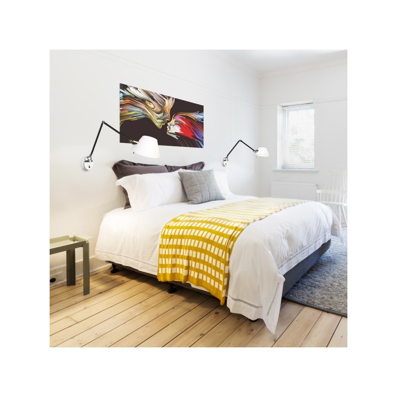 RENDL MONTANA nástenná biela/čierna chróm 230V E27 28W R13282