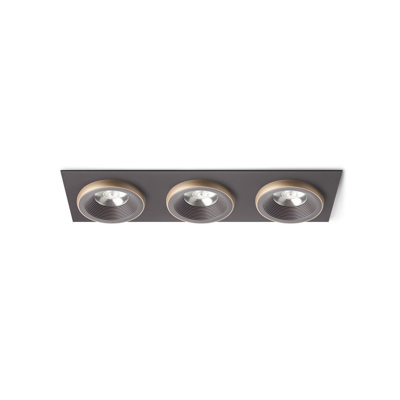 RENDL SHARM SQ III zápustné svietidlo hnedá/perlová zlatá 230V LED 3x10W 24° 3000K R13262