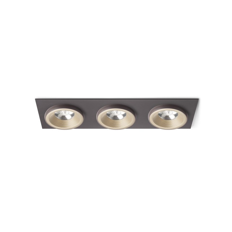 RENDL SHARM SQ III zápustné svietidlo perlová zlatá/hnedá 230V LED 3x10W 24° 3000K R13261