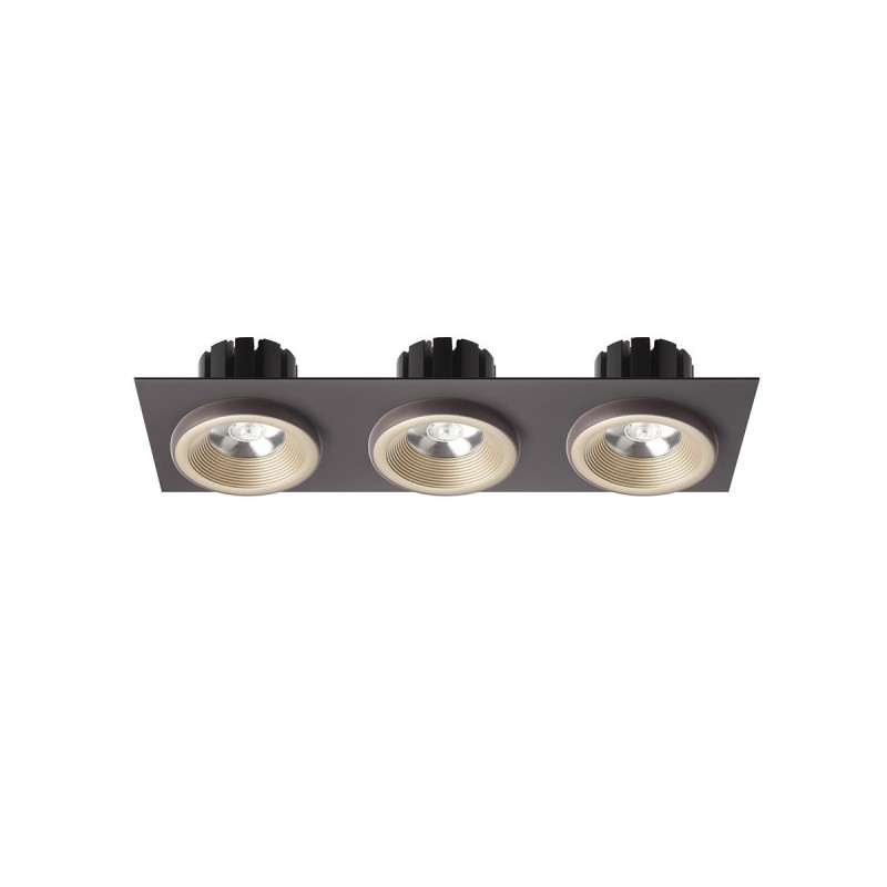 RENDL SHARM SQ III zápustné svietidlo perlová zlatá/hnedá 230V LED 3x10W 24° 3000K R13261