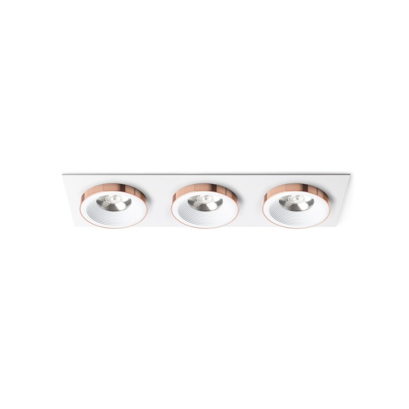 RENDL SHARM SQ III zápustné svietidlo biela meď 230V LED 3x10W 24° 3000K R13260