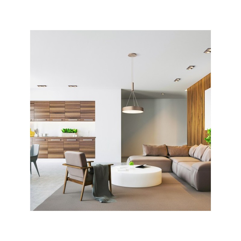 RENDL SHARM SQ II zápustné svietidlo perlová zlatá/hnedá 230V LED 2x10W 24° 3000K R13256