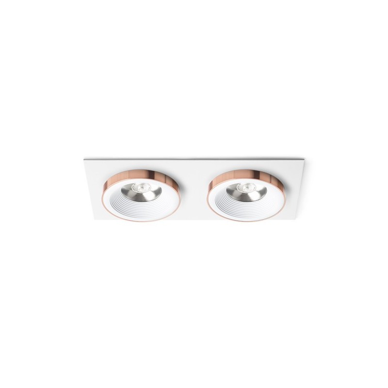 RENDL SHARM SQ II zápustná biela meď 230V LED 2x10W 24°  3000K R13255