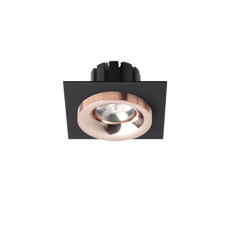 RENDL SHARM SQ I zápustné svietidlo čierna meď/meď 230V LED 10W 24° 3000K R13253