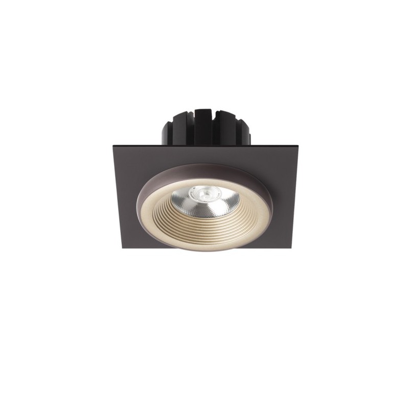 RENDL SHARM SQ I zápustné svietidlo perlová zlatá/hnedá 230V LED 10W 24° 3000K R13251