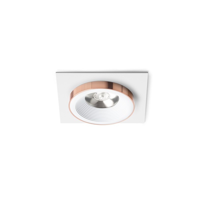 RENDL SHARM SQ I zápustné svietidlo biela meď 230V LED 10W 24° 3000K R13250
