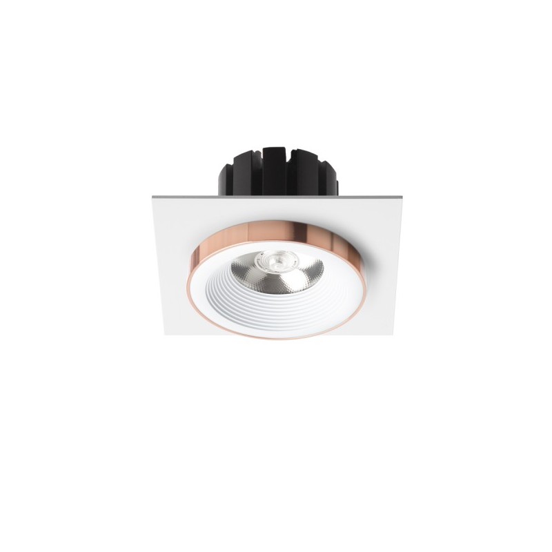 RENDL SHARM SQ I zápustné svietidlo biela meď 230V LED 10W 24° 3000K R13250