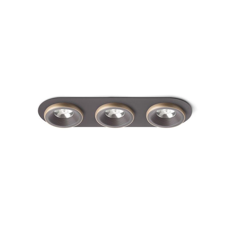 RENDL SHARM R III zápustné svietidlo hnedá/perlová zlatá 230V LED 3x10W 24° 3000K R13247