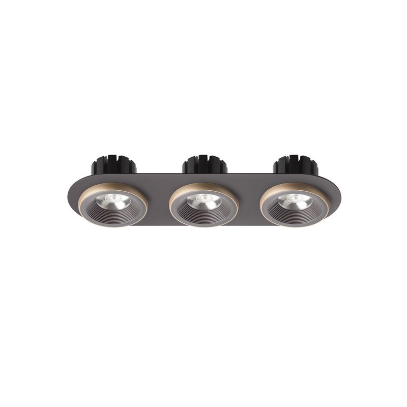 RENDL SHARM R III zápustné svietidlo hnedá/perlová zlatá 230V LED 3x10W 24° 3000K R13247
