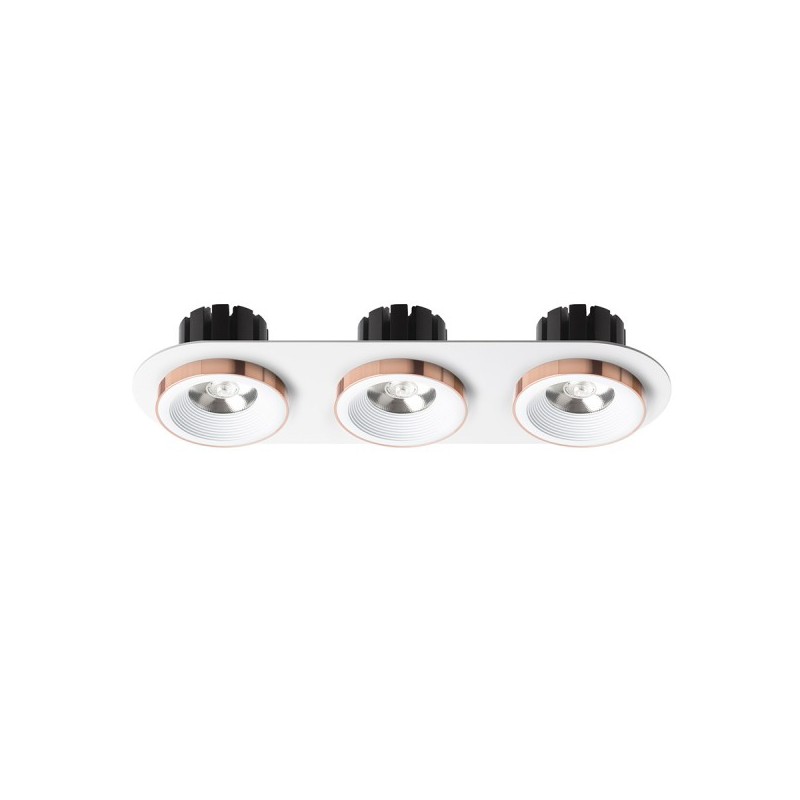 RENDL SHARM R III zápustné svietidlo biela meď 230V LED 3x10W 24° 3000K R13245