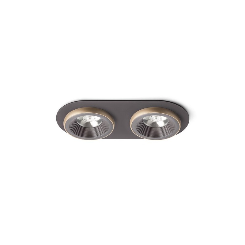 RENDL SHARM R II zápustné svietidlo hnedá/perlová zlatá 230V LED 2x10W 24° 3000K R13242