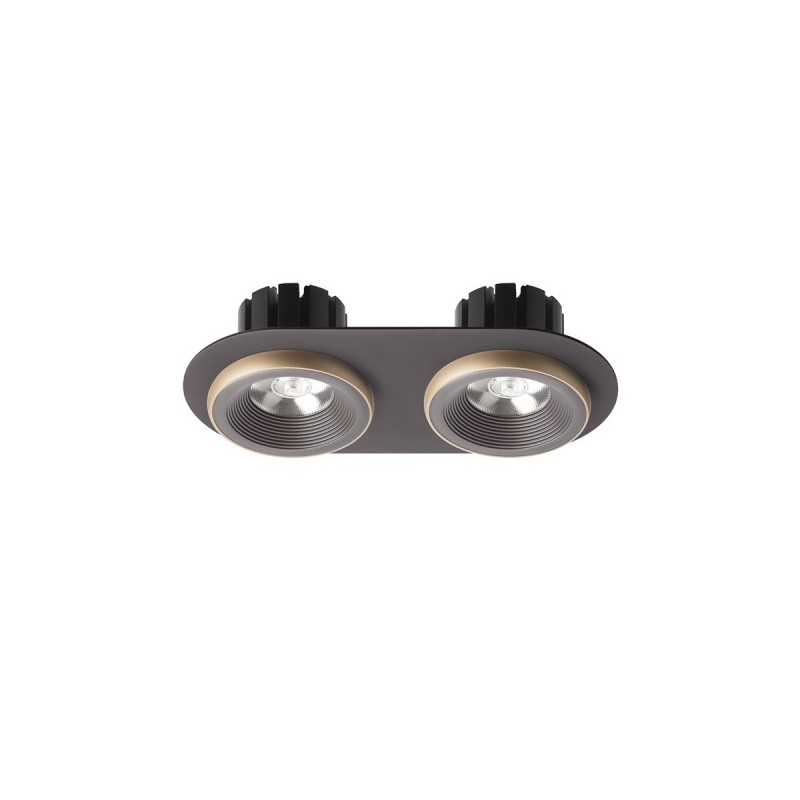RENDL SHARM R II zápustné svietidlo hnedá/perlová zlatá 230V LED 2x10W 24° 3000K R13242