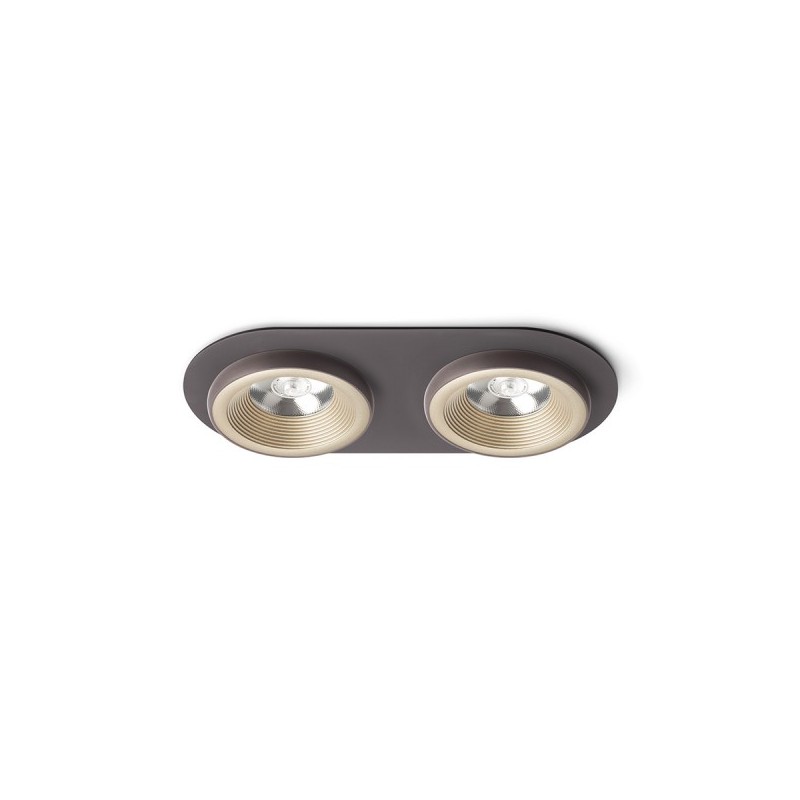 RENDL SHARM R II zápustné svietidlo perlová zlatá/hnedá 230V LED 2x10W 24° 3000K R13241