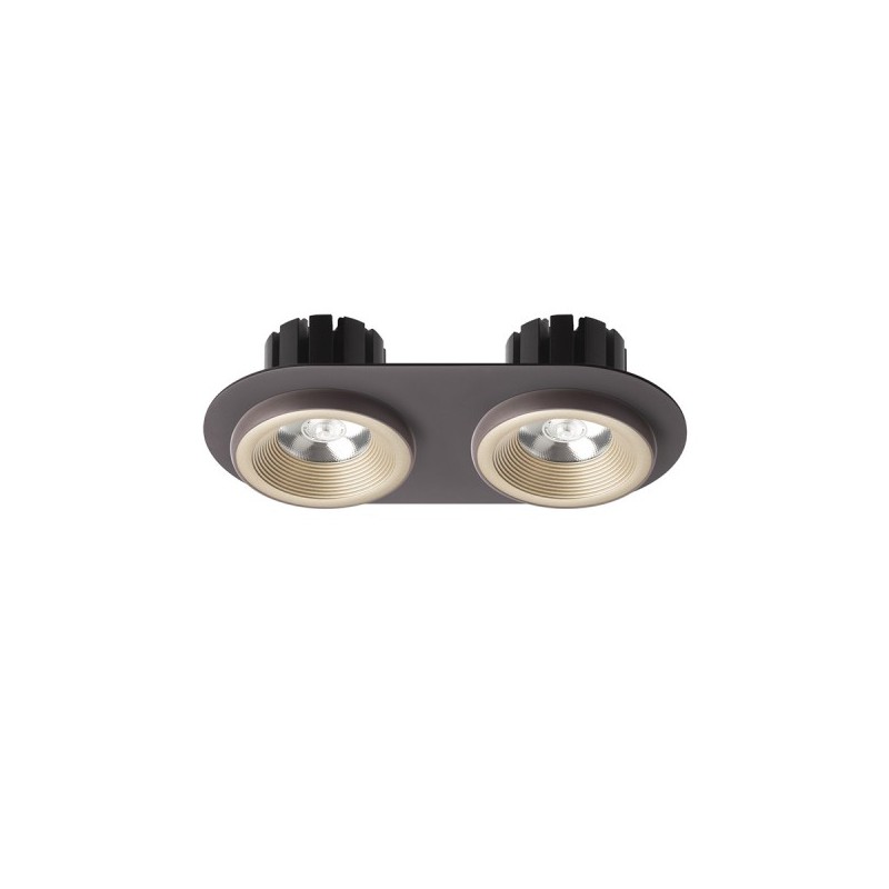 RENDL SHARM R II zápustné svietidlo perlová zlatá/hnedá 230V LED 2x10W 24° 3000K R13241