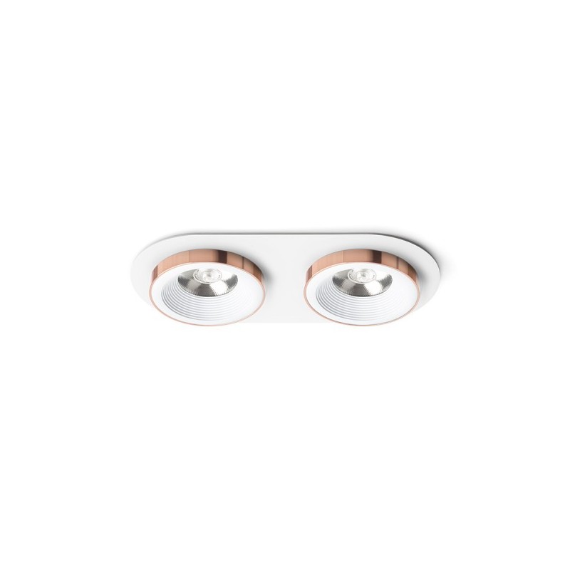 RENDL SHARM R II zápustné svietidlo biela meď 230V LED 2x10W 24° 3000K R13240