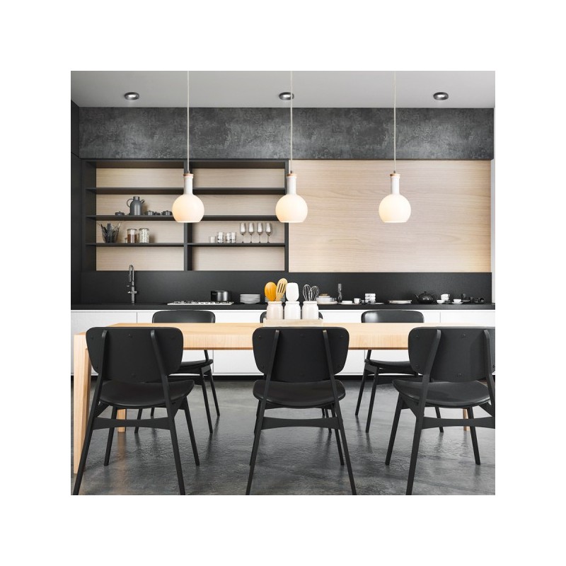 RENDL PULIRE RD pre jednookr. lištu  opálové sklo/drevo 230V E14 28W R13210