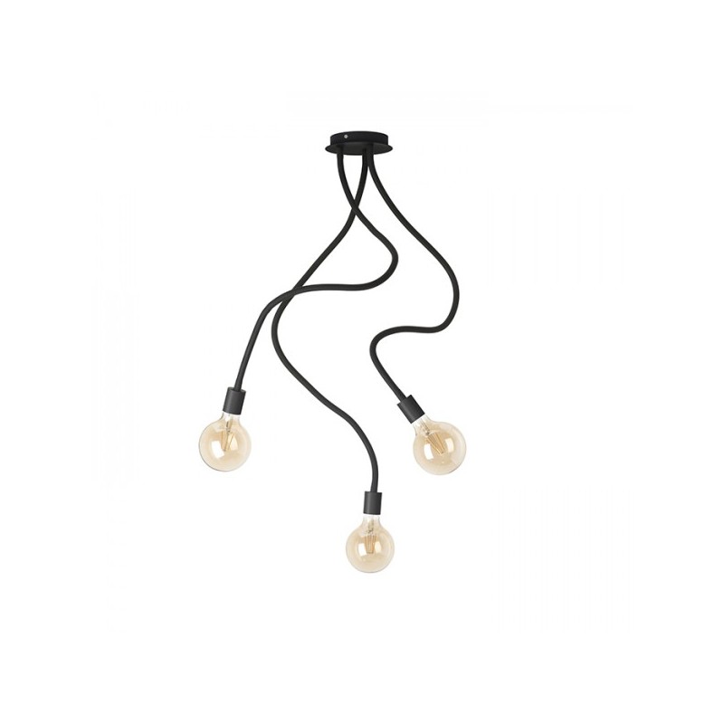 RENDL LOYD E27 III stropné svietidlo čierna 230V E27 3x28W R12935