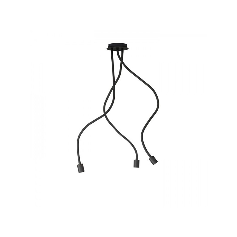 RENDL LOYD E27 III stropné svietidlo čierna 230V E27 3x28W R12935