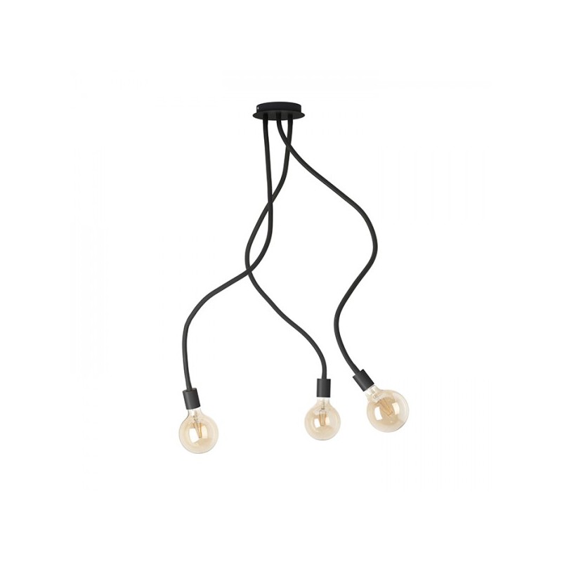 RENDL LOYD E27 III stropné svietidlo čierna 230V E27 3x28W R12935