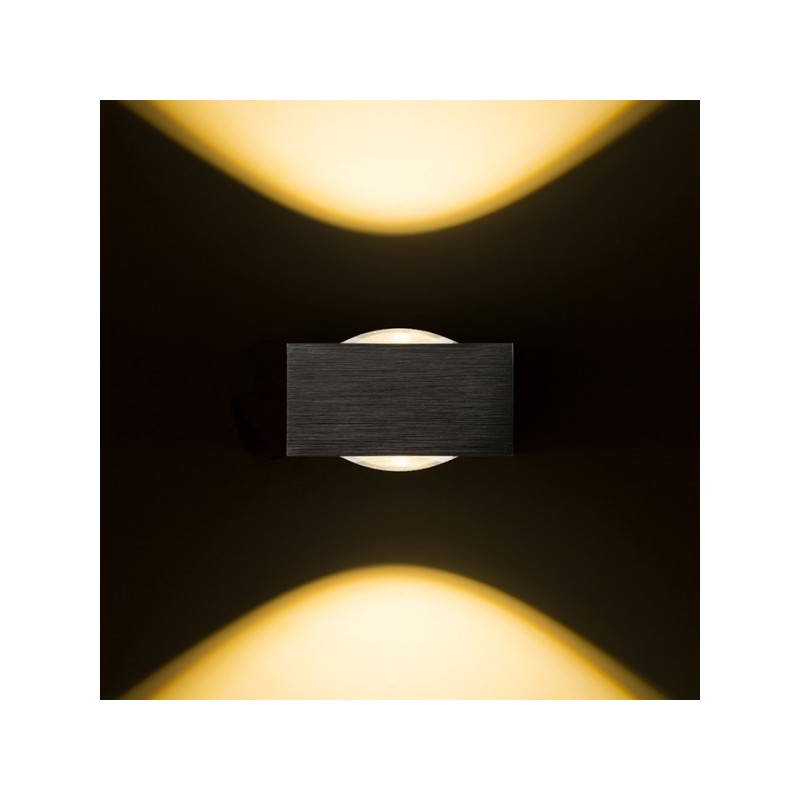 RENDL KORSO II nástenná  čierny elox 230V LED 2x3W 120° IP54  3000K R12832