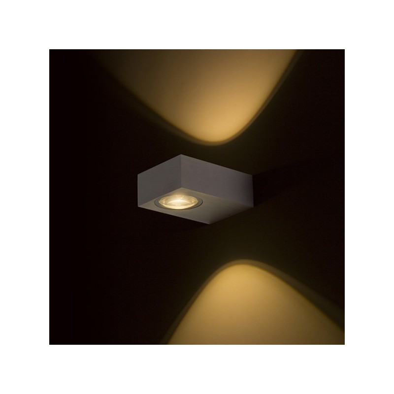 RENDL KORSO II nástenná  česaný hliník 230V LED 2x3W 120° IP54  3000K R12831