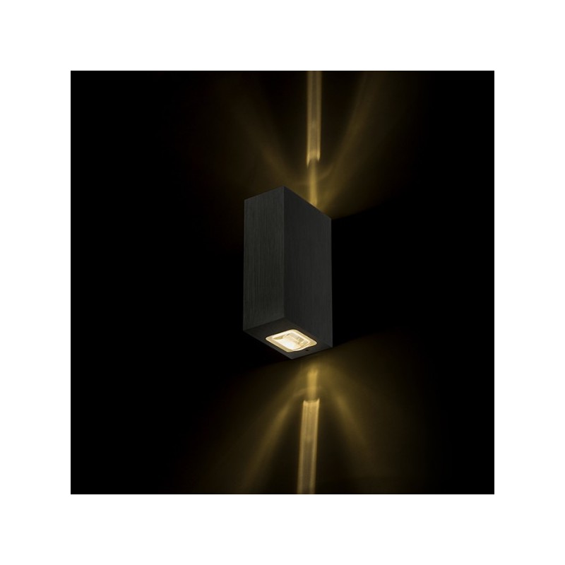 RENDL NICK II nástenná čierny elox 230V LED 2x3W 10° IP54 3000K R12828