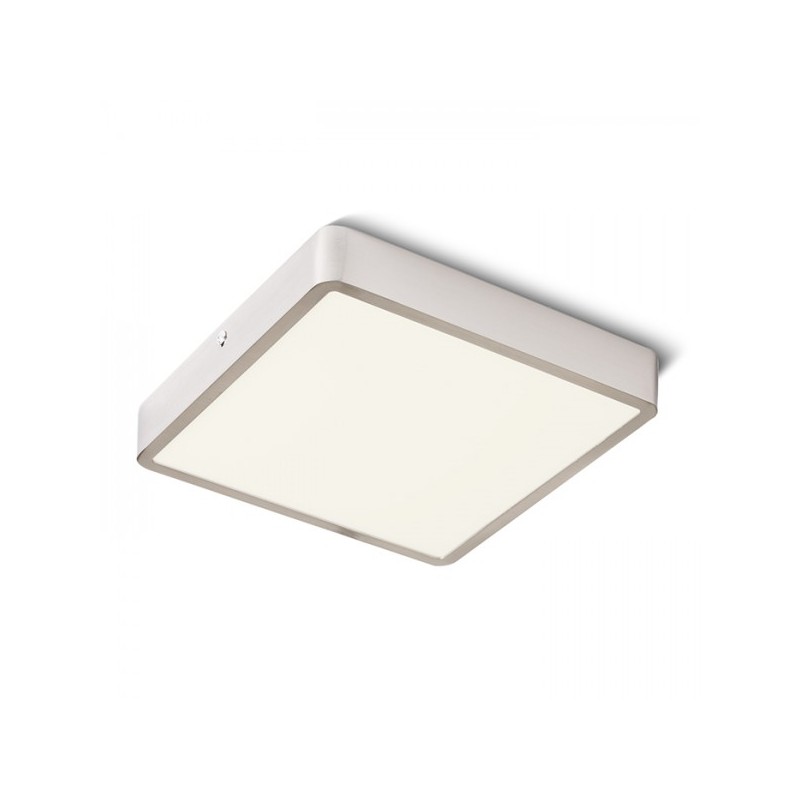 RENDL HUE SQ 22 stropná  matný nikel 230V LED 24W  3000K R12818