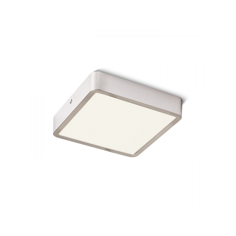 RENDL HUE SQ 17 stropná  matný nikel 230V LED 18W  3000K R12813