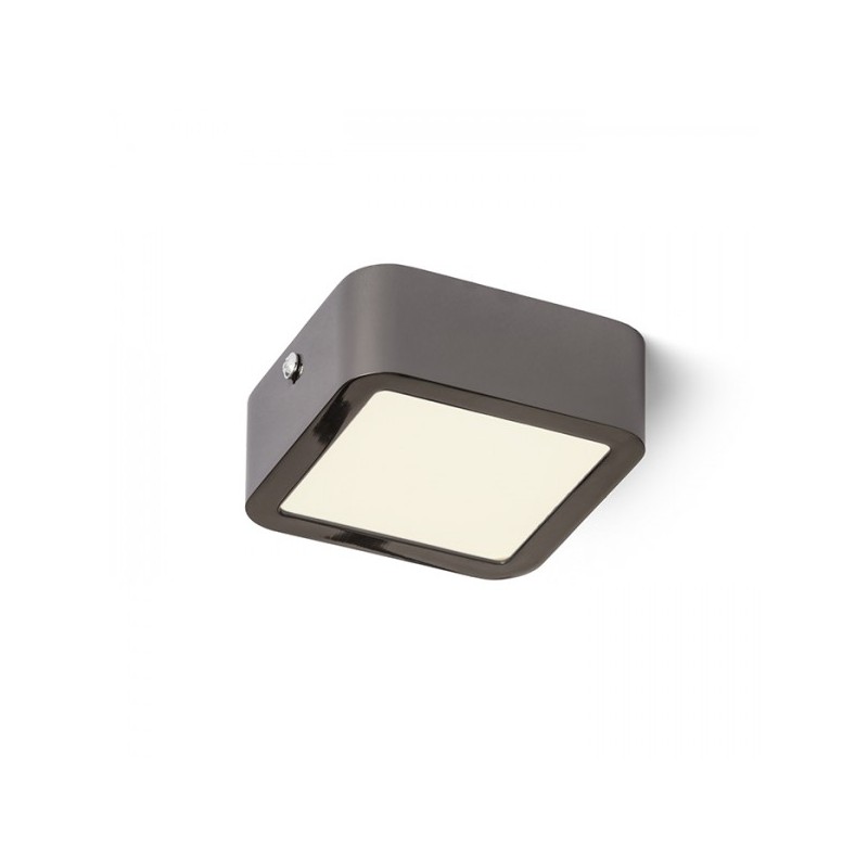 RENDL HUE SQ 9 stropná  čierny chróm 230V LED 6W  3000K R12806