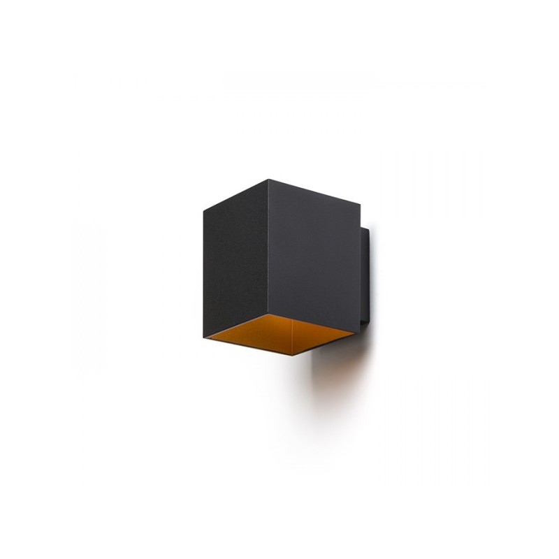 RENDL TRIP SQ nástenná matná čierna/zlatá  230V G9 33W R12742