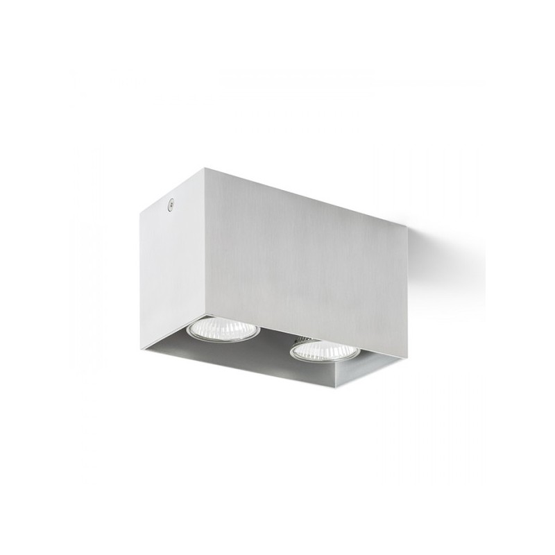 RENDL AGATE II stropná  česaný hliník 230V GU10 2x35W R12738