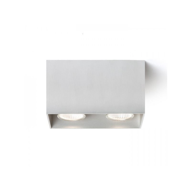 RENDL AGATE II stropná  česaný hliník 230V GU10 2x35W R12738