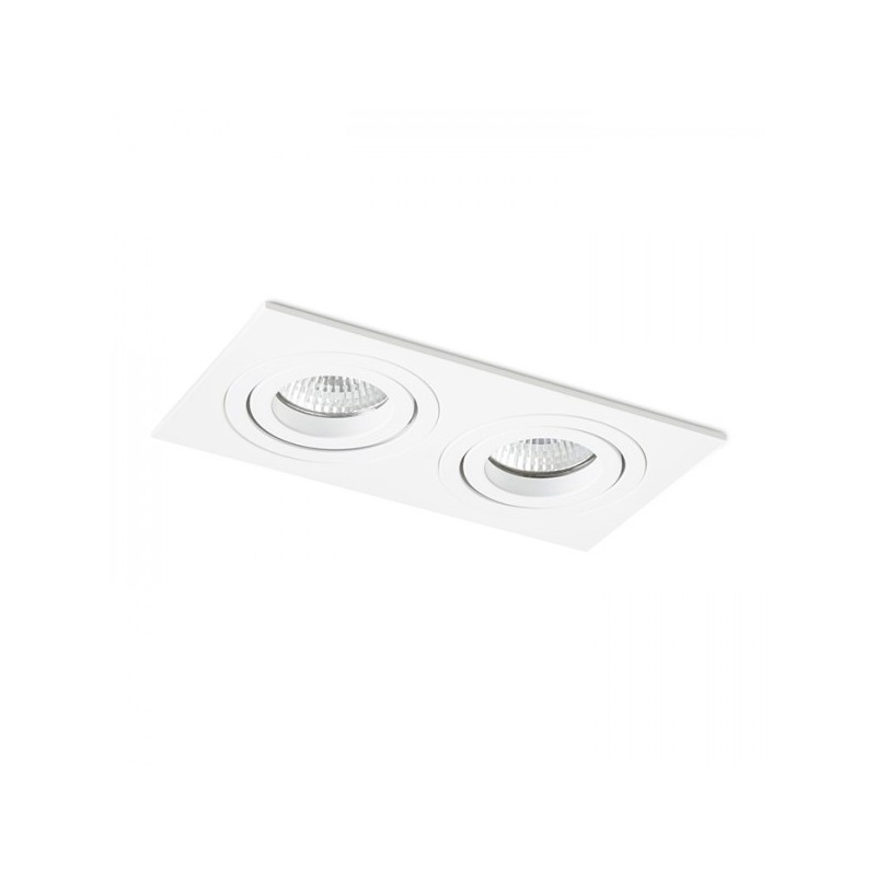 RENDL PASADENA GU10 SQ II zápustné svietidlo biela 230V GU10 2x50W R12713